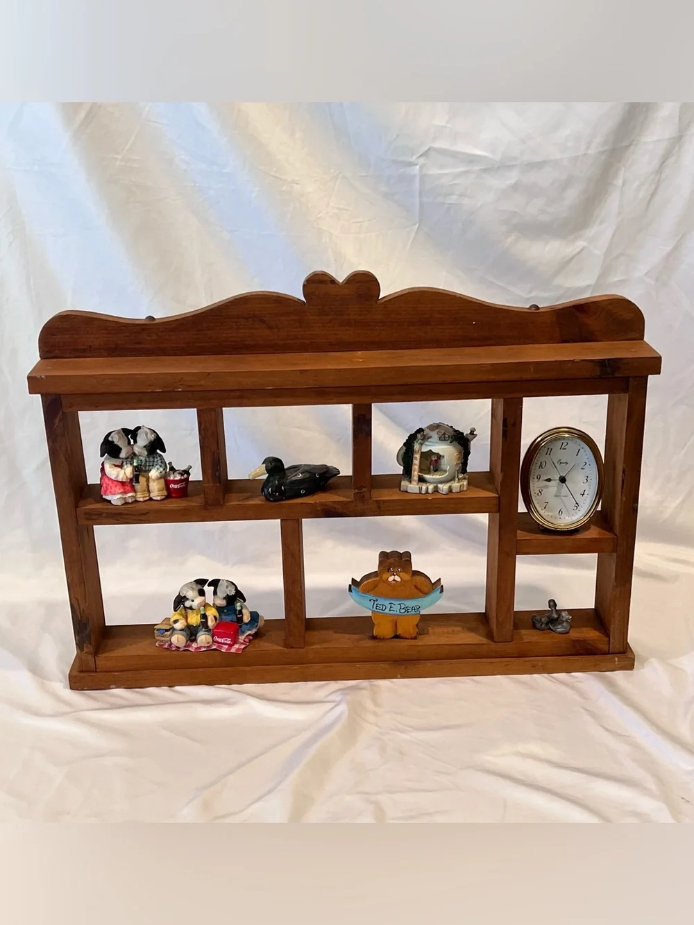 Vintage Wooden Heart Display Shelf